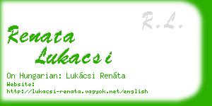 renata lukacsi business card