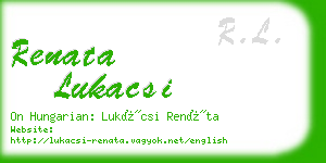 renata lukacsi business card